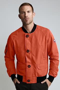 Chamarras Canada Goose Hombre México - Faber Chaqueta De Bombardero Naranjas VI0635781